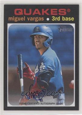 2020 Topps Heritage Minor League Edition - Real One Autographs #ROA-MV - Miguel Vargas