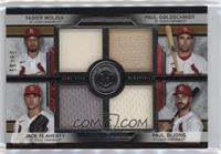 Paul DeJong, Jack Flaherty, Paul Goldschmidt, Yadier Molina #/99