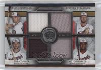 Ryan Zimmerman, Trea Turner, Victor Robles, Stephen Strasburg #/99