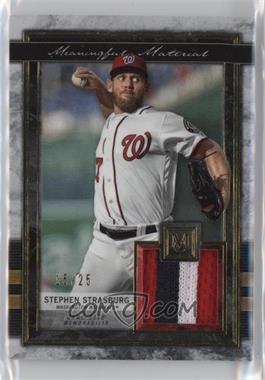 2020 Topps Museum Collection - Meaningful Materials Relics - Gold #MMR-SST - Stephen Strasburg /25