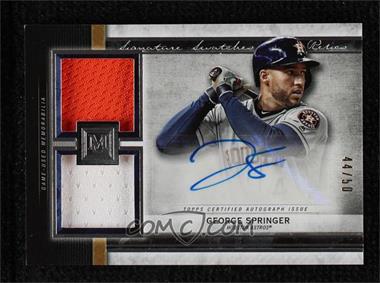 2020 Topps Museum Collection - Signature Swatch Dual Relics #SSDA-GSP - George Springer /50