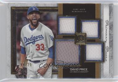 2020 Topps Museum Collection - Single Player Primary Pieces Quad Relics - Gold #SPQR-DP - David Price /25