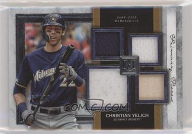 2020 Topps Museum Collection - Single Player Primary Pieces Quad Relics #SPQR-CY - Christian Yelich /99