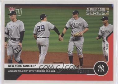 2020 Topps Now - [Base] - Red #345 - AL Wildcard Series - New York Yankees Team /10