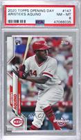 Aristides Aquino (White Jersey) [PSA 8 NM‑MT]