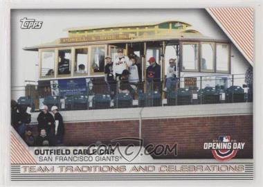 2020 Topps Opening Day - Team Traditions and Celebrations #TTC-7 - Outfield Cable Car