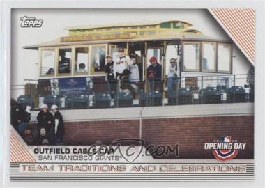 2020 Topps Opening Day - Team Traditions and Celebrations #TTC-7 - Outfield Cable Car