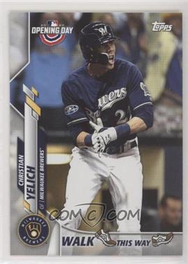 2020 Topps Opening Day - Walk this Way! #WW-10 - Christian Yelich