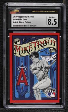 2020 Topps Project 2020 - [Base] #400 - 2011 Topps Update - Mike Trout (Mister Cartoon) /12452 [CSG 8.5 NM/Mint+]