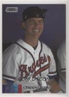 Base - Chipper Jones (White Jersey, Smiling) [EX to NM]