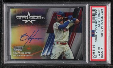 2020 Topps Stadium Club Chrome - Lone Star Signatures #LSS-BH - Bryce Harper /10 [PSA 10 GEM MT]