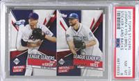 League Leaders - Jacob deGrom, Kirby Yates, Jackie Bradley Jr. [PSA 8 …