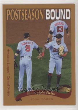 2020 Topps Throwback Thursday #TBT - Online Exclusive [Base] #240 - Postseason Bound on 2002 Playoff Bound Design - Minnesota Twins Team /385