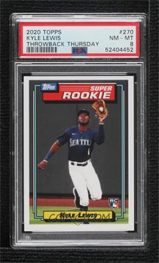 2020 Topps Throwback Thursday #TBT - Online Exclusive [Base] #270 - 1992-93 Topps Hockey Super Rookie Design - Kyle Lewis /2602 [PSA 8 NM‑MT]