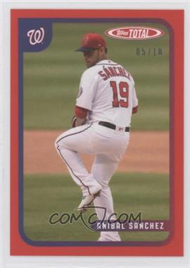 2020 Topps Total - [Base] - Red #180 - Anibal Sanchez /10