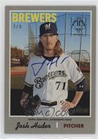 Josh Hader (2019 Topps Heritage High Number Real One Autographs) #/9