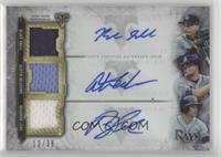 Blake Snell, Brandon Lowe, Austin Meadows #/36