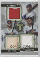 Joey Gallo, Elvis Andrus, Willie Calhoun #/36