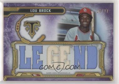 2020 Topps Triple Threads - Relic Legends - Amethyst #RLC-LB - Lou Brock /27