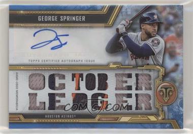 2020 Topps Triple Threads - Triple Threads Autograph Relics - Sapphire #TTAR-GS3 - George Springer /3