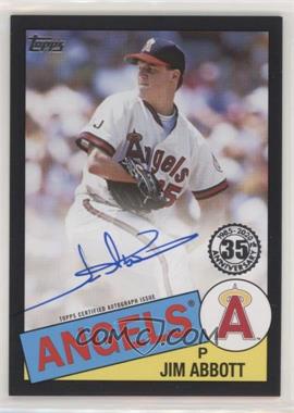 2020 Topps Update Series - 1985 Topps Baseball Autographs - Black #85BA-JA - Jim Abbott /199