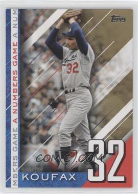 2020 Topps Update Series - A Numbers Game - Gold #NG-20 - Sandy Koufax /50