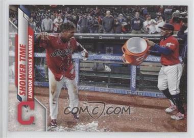 2020 Topps Update Series - [Base] #U-256 - Veteran Combos - Shower Time (Lindor Douses Ramirez)