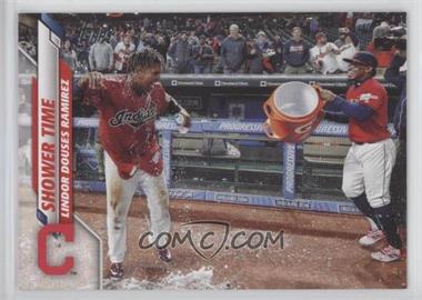 2020 Topps Update Series - [Base] #U-256 - Veteran Combos - Shower Time (Lindor Douses Ramirez)