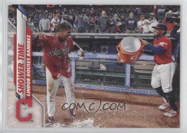 2020 Topps Update Series - [Base] #U-256 - Veteran Combos - Shower Time (Lindor Douses Ramirez)