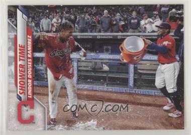 2020 Topps Update Series - [Base] #U-256 - Veteran Combos - Shower Time (Lindor Douses Ramirez)