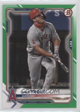 2021 Bowman - [Base] - Green Border #17 - Mike Trout /99 - Courtesy of COMC.com