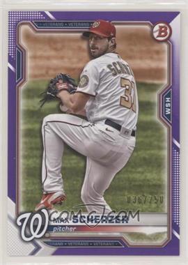 2021 Bowman - [Base] - Purple Border #39 - Max Scherzer /250