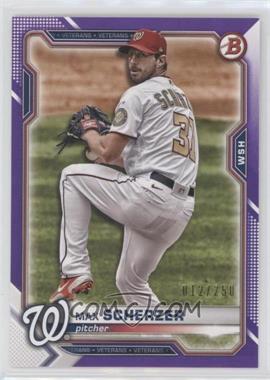 2021 Bowman - [Base] - Purple Border #39 - Max Scherzer /250