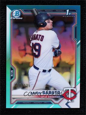 2021 Bowman - Chrome Prospects - Aqua Refractor #BCP-125 - Aaron Sabato /125