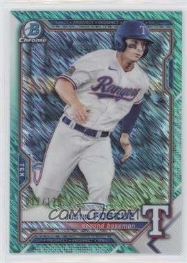 2021 Bowman - Chrome Prospects - Aqua Shimmer Refractor #BCP-41 - Justin Foscue /125