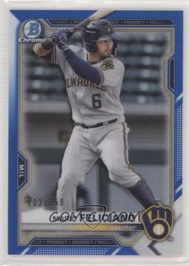 2021 Bowman - Chrome Prospects - Blue Refractor #BCP-133 - Mario Feliciano /150