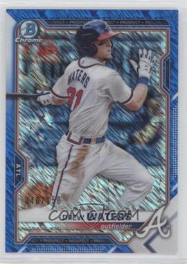 2021 Bowman - Chrome Prospects - Blue Shimmer Refractor #BCP-81 - Drew Waters /150