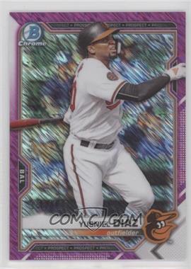 2021 Bowman - Chrome Prospects - Fuschia Shimmer Refractor #BCP-76 - Yusniel Diaz /199