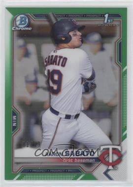 2021 Bowman - Chrome Prospects - Green Refractor #BCP-125 - Aaron Sabato /99