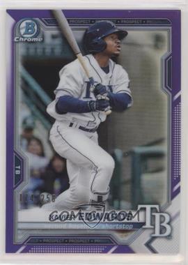 2021 Bowman - Chrome Prospects - Purple Refractor #BCP-101 - Xavier Edwards /250