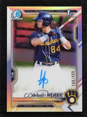 2021 Bowman - Chrome Prospects Autographs - Refractor #CPA-HP - Hedbert Perez /499 [Noted]
