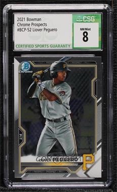 2021 Bowman - Chrome Prospects #BCP-52 - Liover Peguero [CSG 8 NM/Mint]