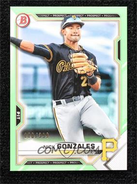 2021 Bowman - Prospects - Neon Green Border #BP-34 - Nick Gonzales /399