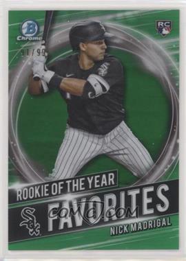 2021 Bowman - Rookie of the Year Favorites - Green Refractor #RRY-NM - Nick Madrigal /99