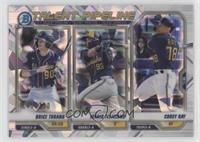 Brice Turang, Mario Feliciano, Corey Ray #/150