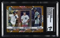 Zack Short, Riley Greene, Matt Manning [SGC 9 MINT] #/50