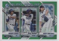 Wander Franco, Vidal Brujan, Brent Honeywell #/99