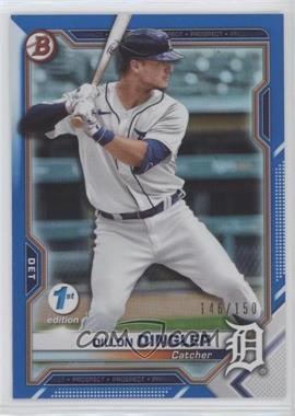 2021 Bowman 1st Edition - [Base] - Blue Foil #BFE-72 - Dillon Dingler /150