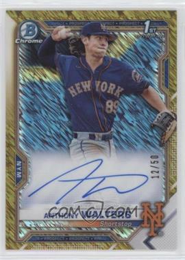 2021 Bowman Chrome - Prospect Autographs - HTA Gold Shimmer Refractor #CPA-AW - Anthony Walters /50
