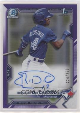 2021 Bowman Chrome - Prospect Autographs - Purple Refractor #CPA-RDCA - Rikelvin De Castro /250